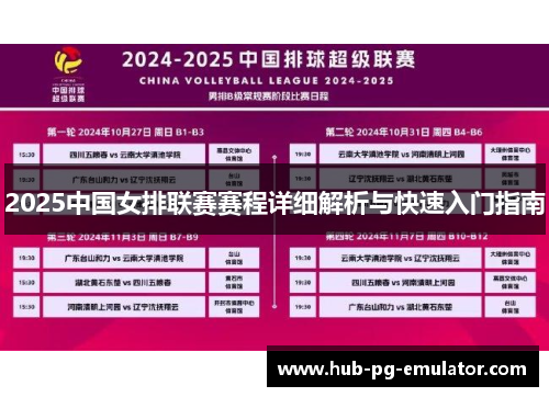 2025中国女排联赛赛程详细解析与快速入门指南 2025中国女排联赛赛程详细解析与快速入门指南